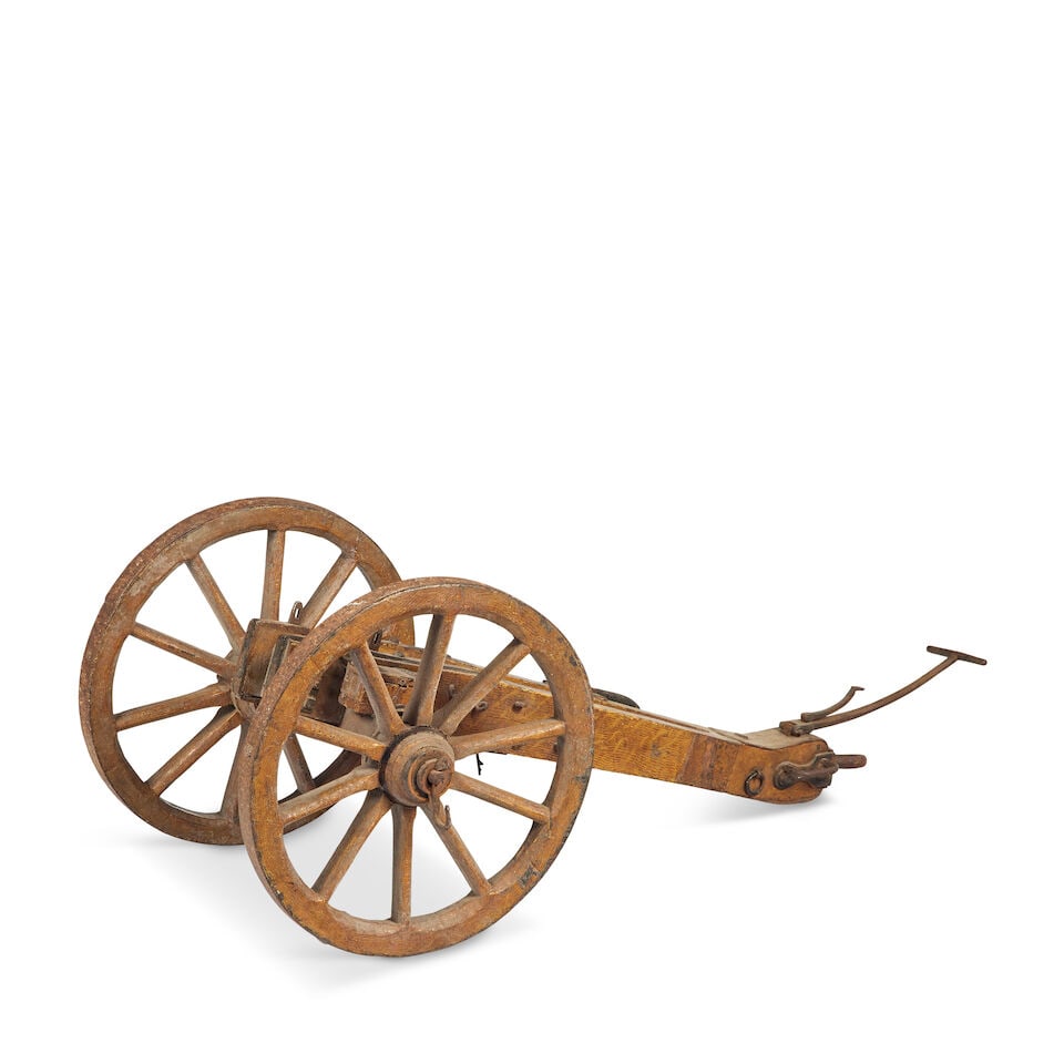An 18th century bronze signal cannon on a matched carriage - 7