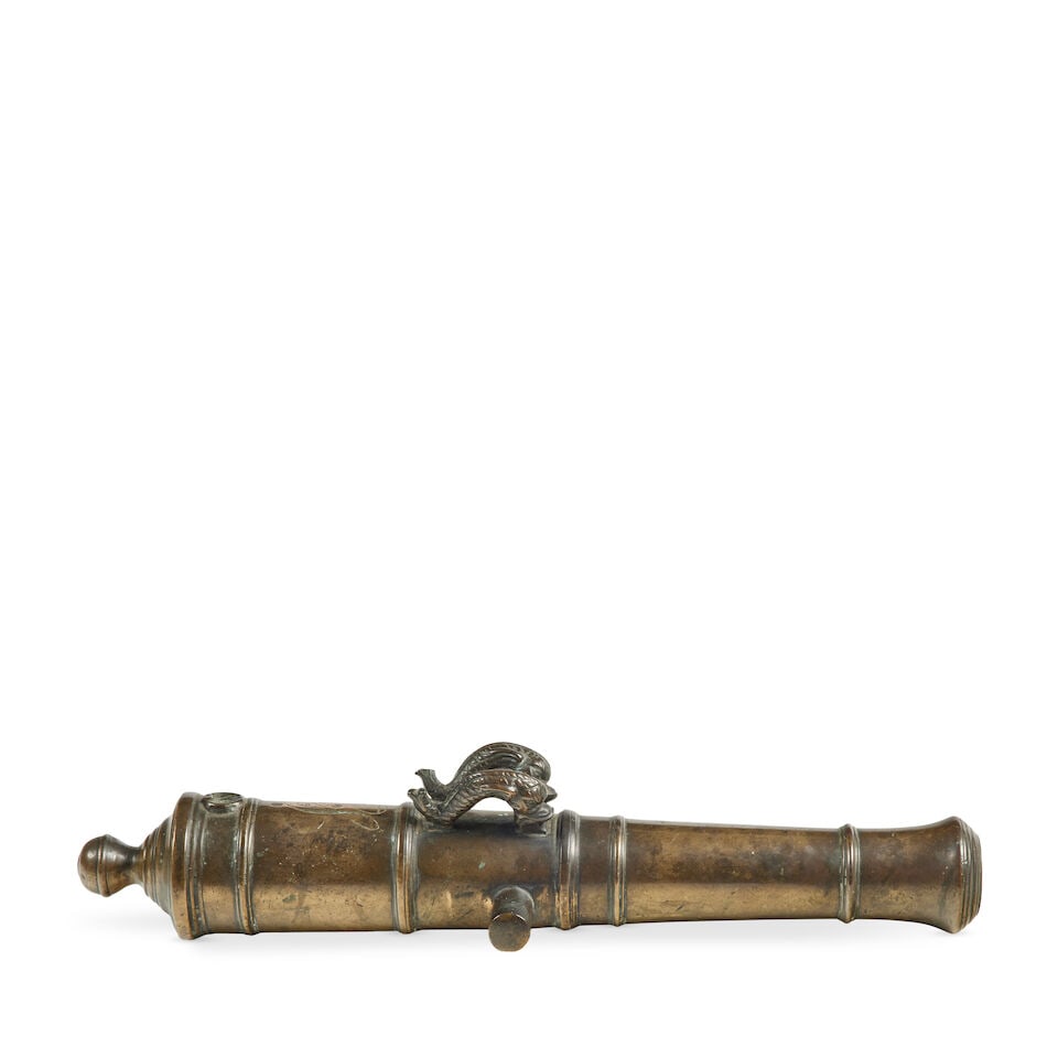 An 18th century bronze signal cannon on a matched carriage - 8