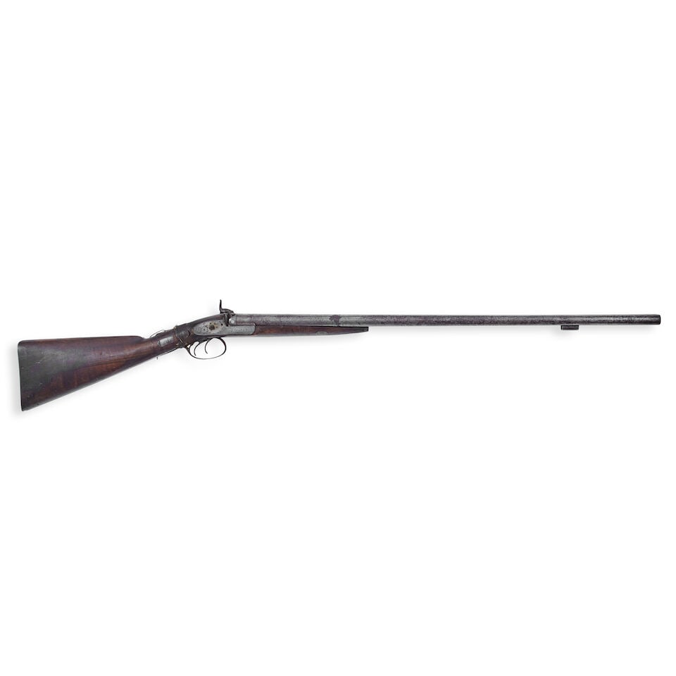 A 14-Bore Double barrelled percussion sporting gun by Thomas Boss, No. 671 (1 of 6)