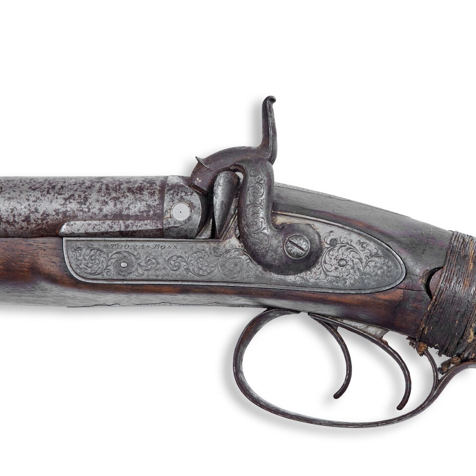 A 14-Bore Double barrelled percussion sporting gun by Thomas Boss, No. 671 - 3
