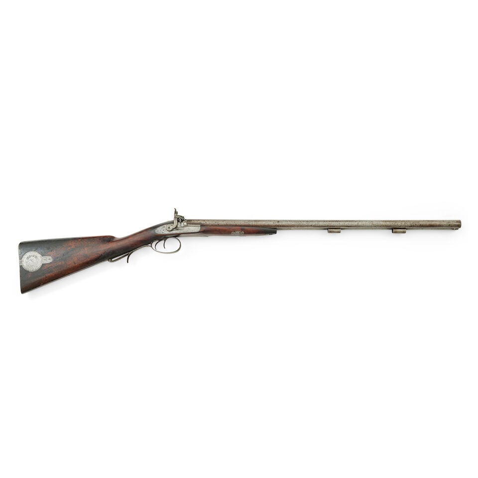 A cased 12-bore Double barrelled percussion sporting gun by J Purdey (1 of 9)