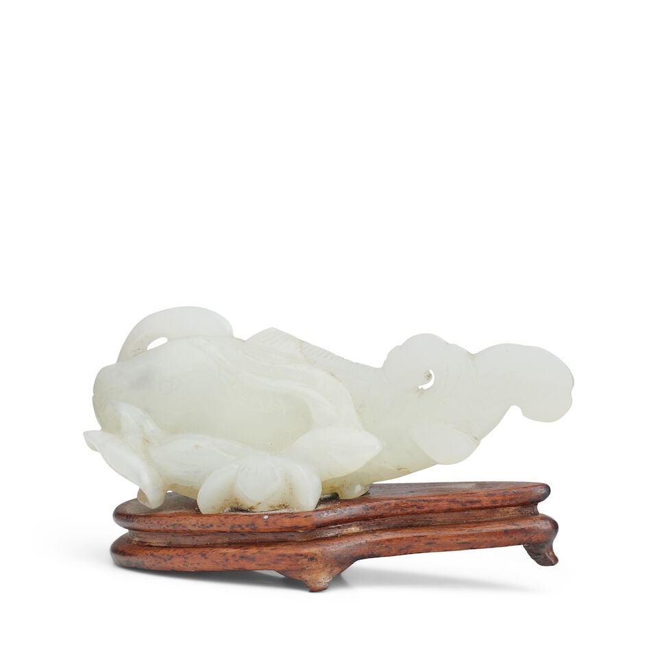 A jade carving of a fish 20th century (1 of 1)
