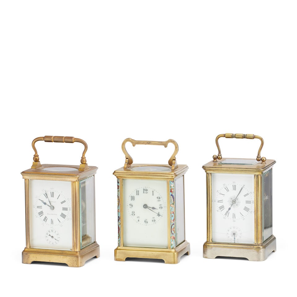 A group of three 20th century brass carriage clocks 3 (1 of 1)