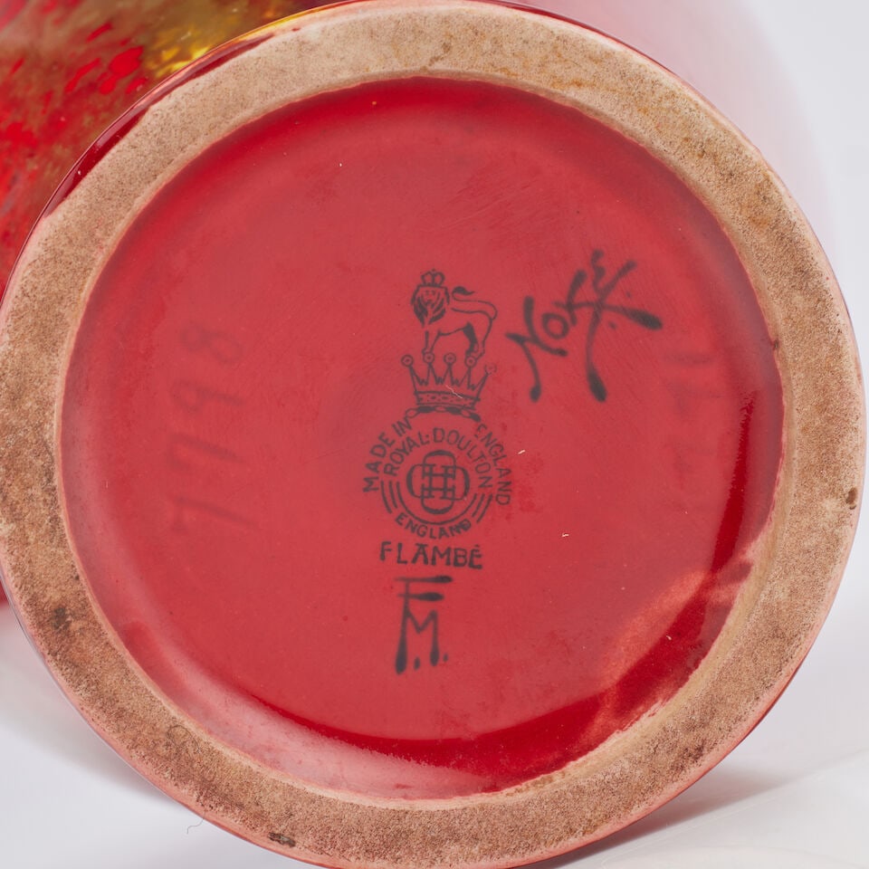 A Royal Doulton flambe Sung vase By Fred Moore and Charles Noke - 2