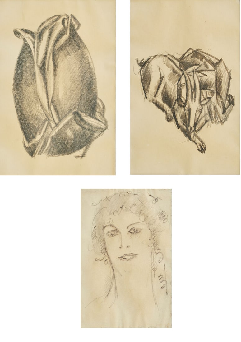 John Duncan Fergusson RBA (British, 1874-1961) A group of three sketches; - 2