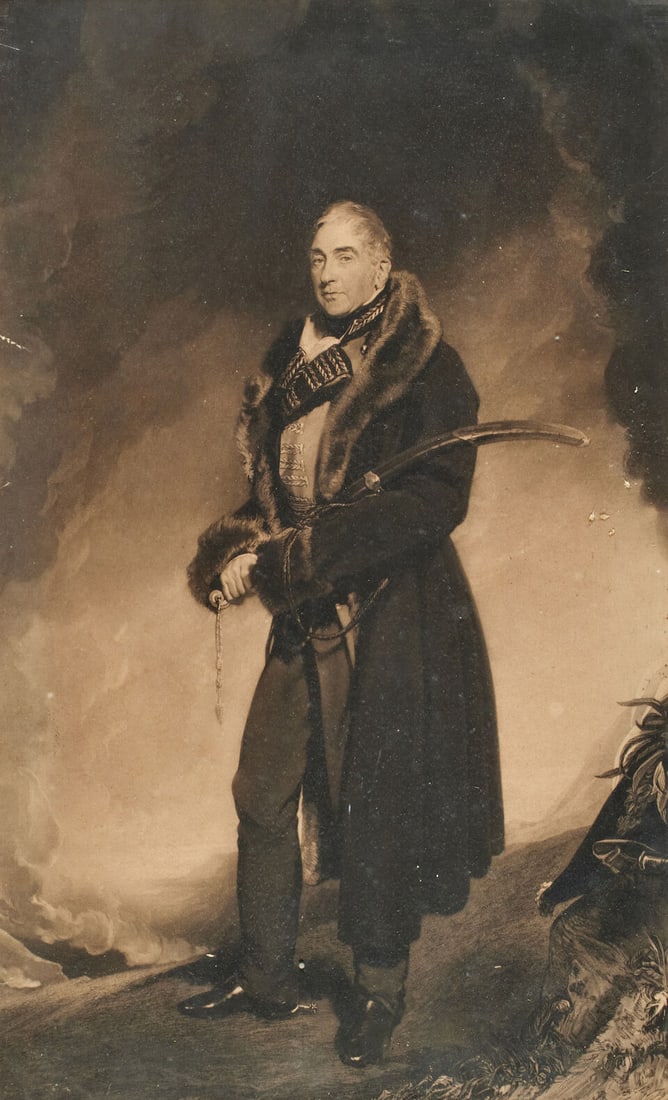 After Sir Thomas Lawrence Portrait of Thomas Graeme, Lordon Lynedoch, 7th Laird of Balgowan engr... - 3