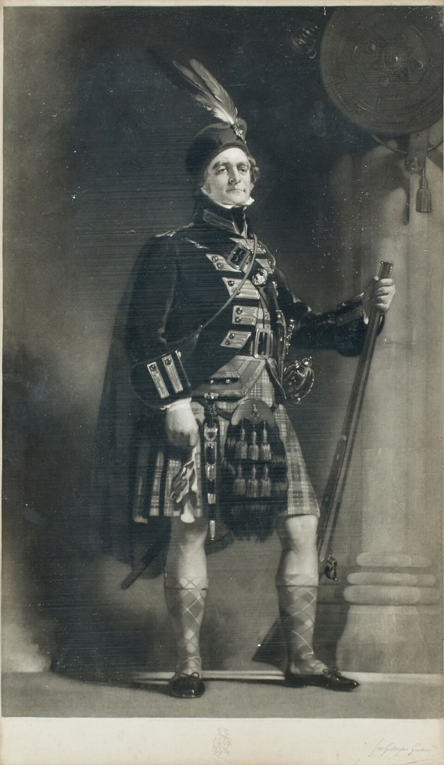 After Sir Thomas Lawrence Portrait of Thomas Graeme, Lordon Lynedoch, 7th Laird of Balgowan engr... - 4