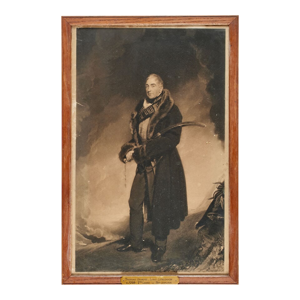 After Sir Thomas Lawrence Portrait of Thomas Graeme, Lordon Lynedoch, 7th Laird of Balgowan engr... - 8