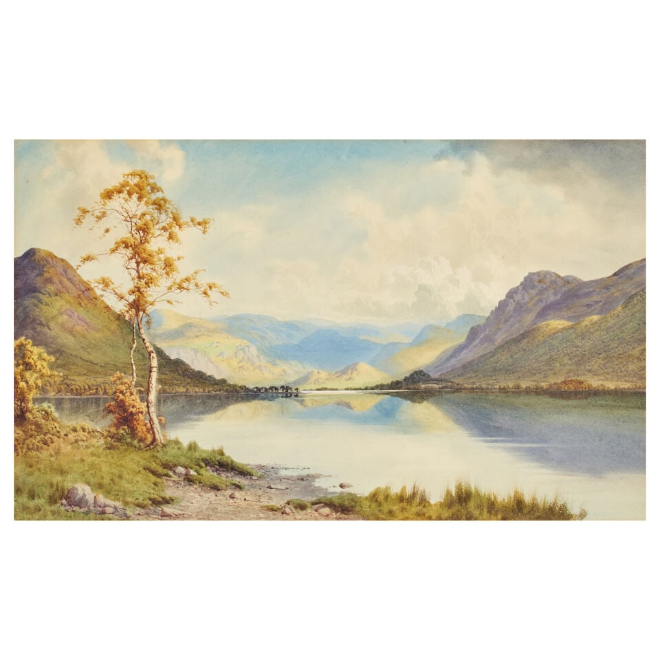 Attributed to Edward Horace Thompson (British, 1879-1949) Loch Voil near Callander with silver b... (1 of 6)