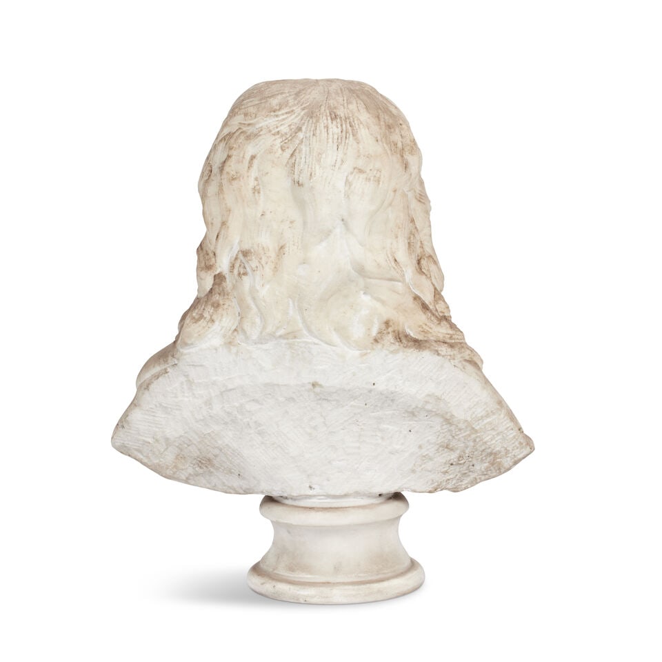 A marble bust of a gentleman possibly John Milton, probably 17th century - 2