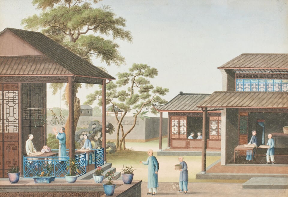 A Chinese trade painting Mid 19th century - 2
