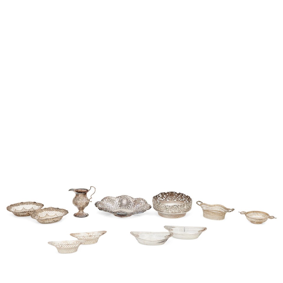 A collection of small silver baskets various makers and dates (11) (1 of 1)