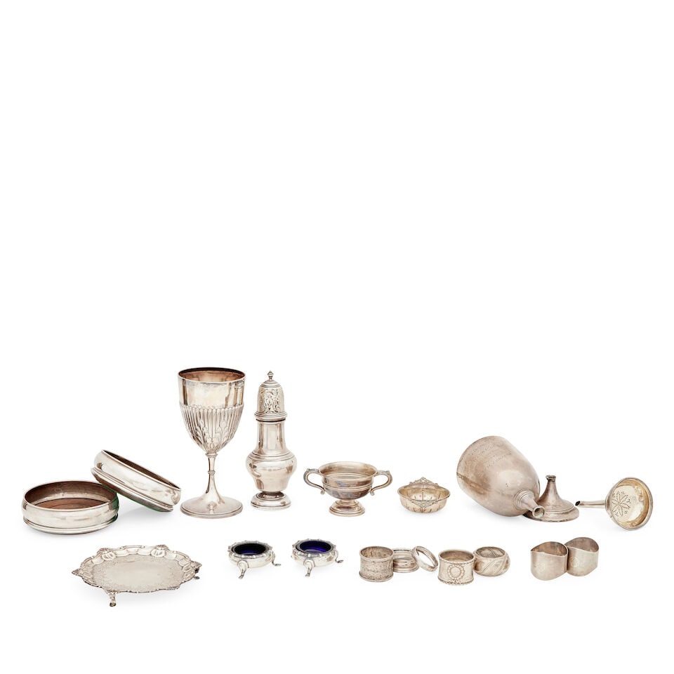 A collection of George III and silver items various makers and dates Including (1 of 1)