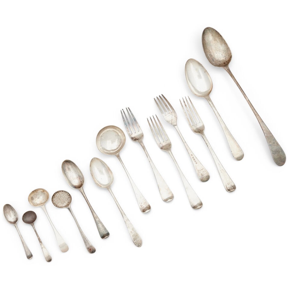 A collection of Hanoverian flatware Various makers and dates (1 of 1)