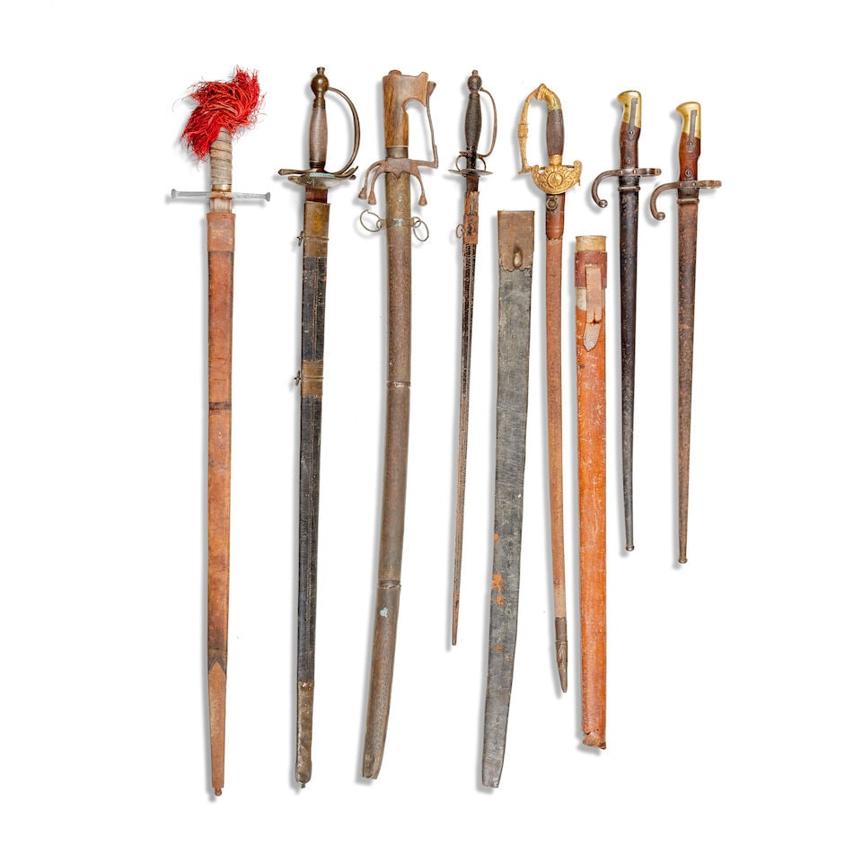 A 1796 Pattern Heavy Cavalry Officer's Dress Sword By H Osbourne: A 1796 Pattern Heavy Cavalry Officer's Dress Sword By H Osbourne With tapering double-edged blade cut with a central fuller over each side of the forte, regulation ormolu hilt comprising boatshell-gua