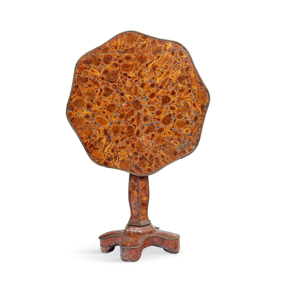 A 19th century laburnum oyster veneered occasional table - 2