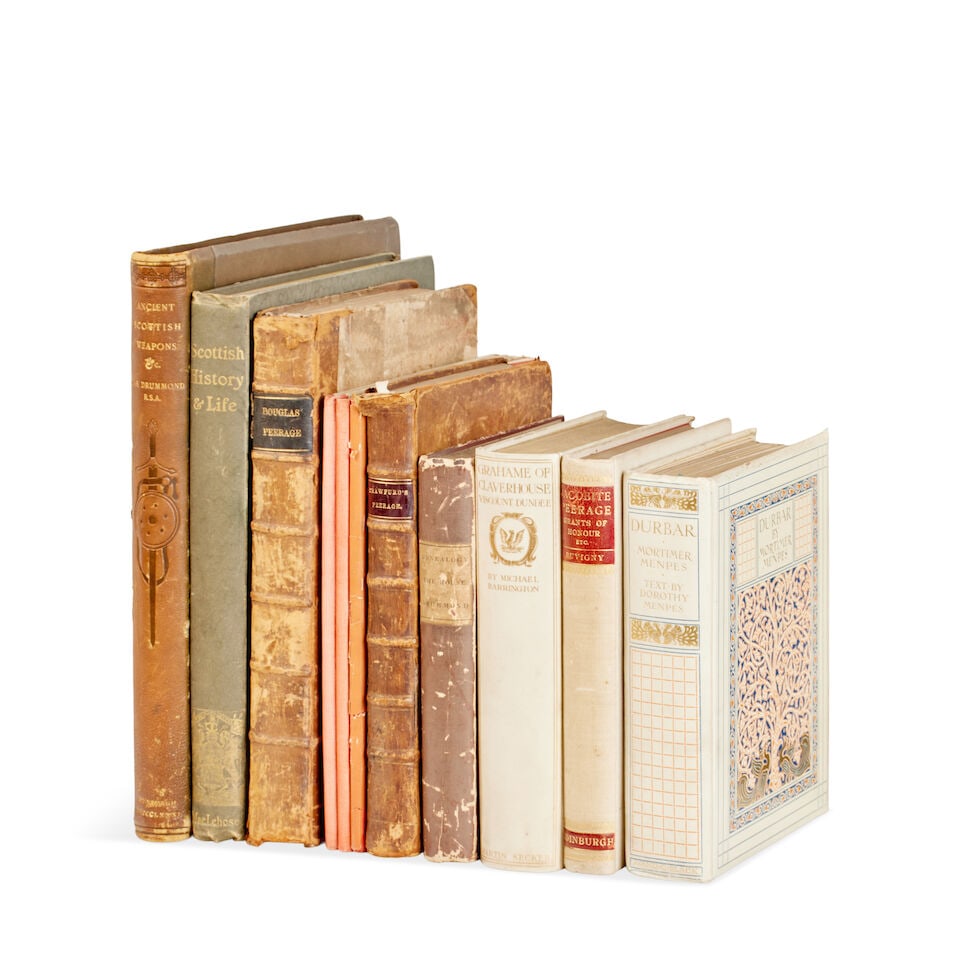 CRAWFURD (GEORGE): CRAWFURD (GEORGE) The Peerage of Scotland: Containing an Historical and Genealogical Account of the Nobility of that Kingdom, title in red and black, contemporary calf, rebound, later gilt label, foli