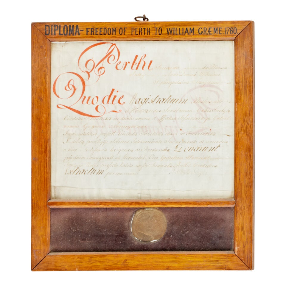 Graeme (David and William) - Perth Two diplomas awarding the Freedom of the City of Perth, both... - 3