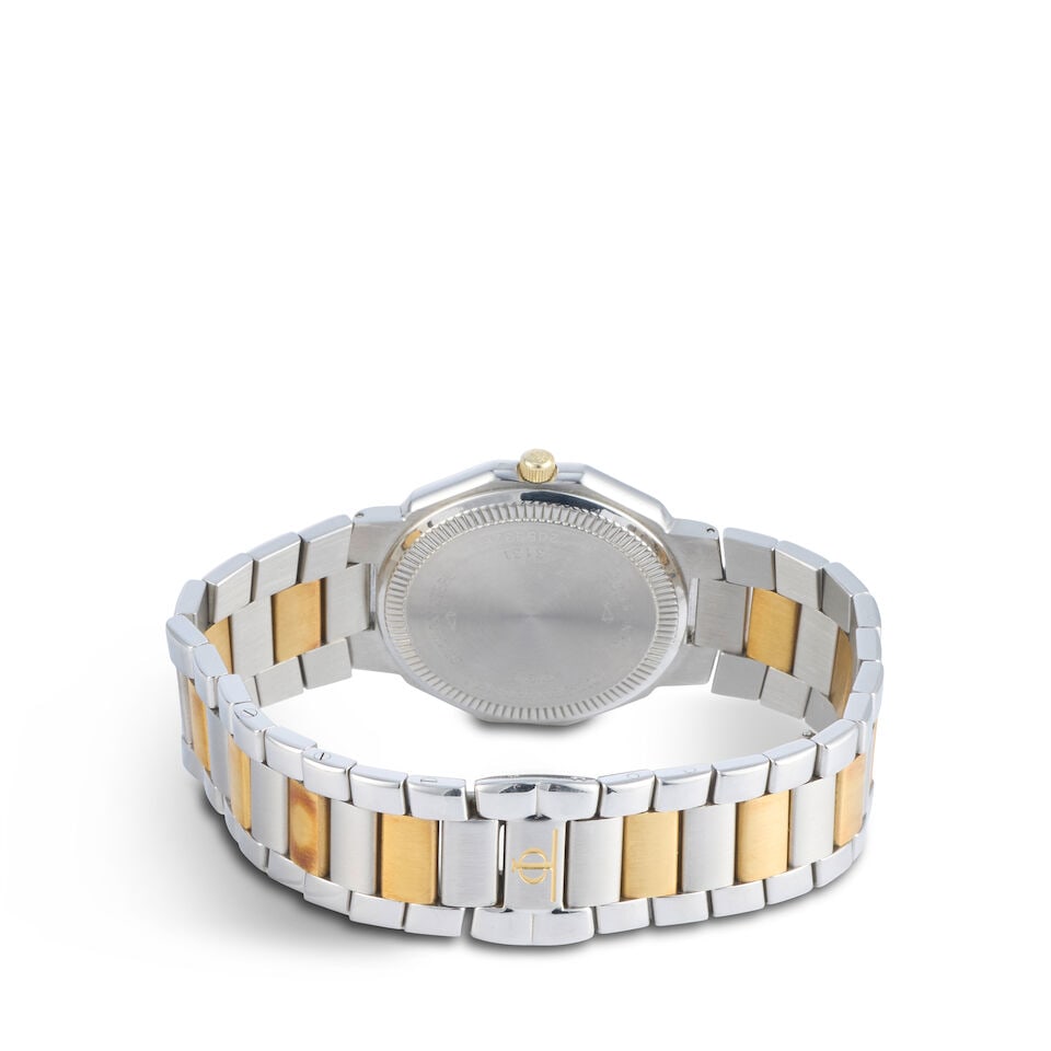 Baume & Mercier. A stainless steel and gold automatic calendar bracelet watch Riviera, Ref: 313... - 3