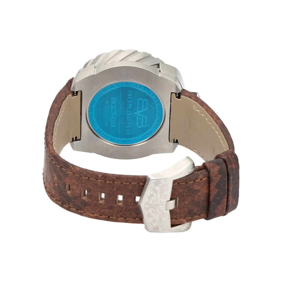 Bomberg. A Limited Edition stainless steel automatic calendar convertible wristwatch/ pocket wat... - 5
