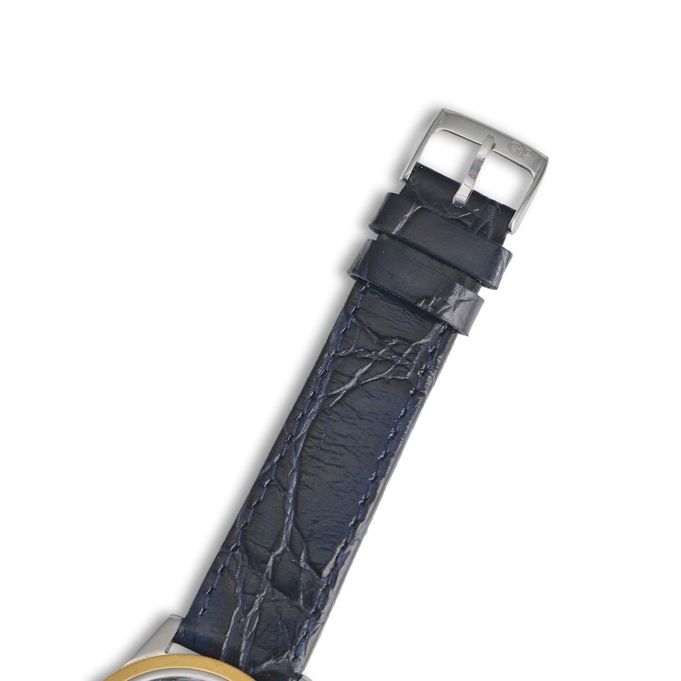 Girard-Perregaux. A stainless steel and gold automatic calendar wristwatch GP 90, Ref: 1100, Ci... - 2