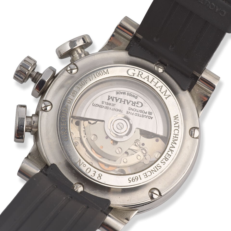Graham. A Limited Edition stainless steel automatic chronograph calendar wristwatch Silverstone... - 2