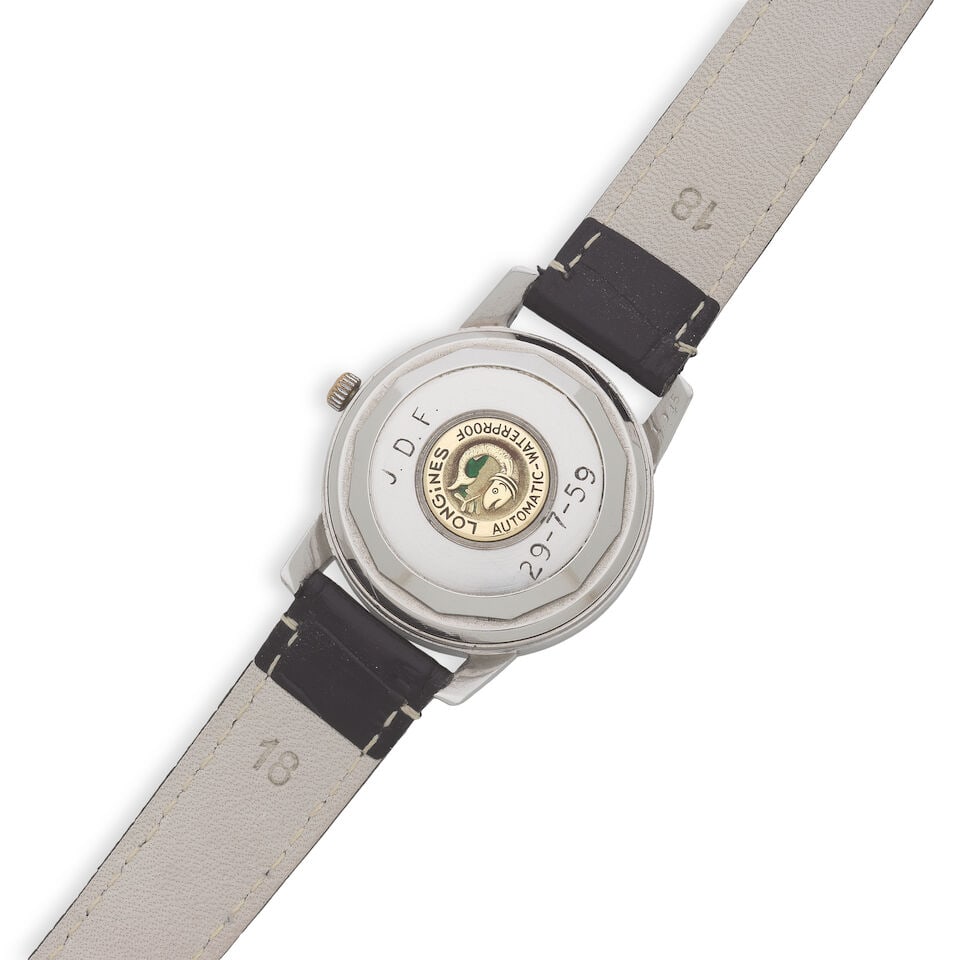Longines. A stainless steel automatic wristwatch retailed by A&J Smith, Aberdeen Conquest , Cir... - 3