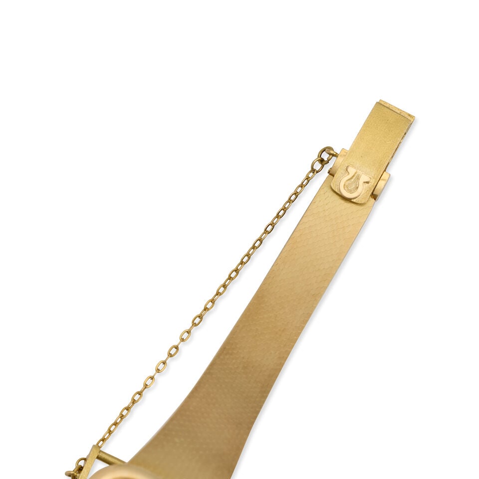Omega. A lady's 18K gold diamond set quartz bracelet watch De Ville , Circa 1980 - 2