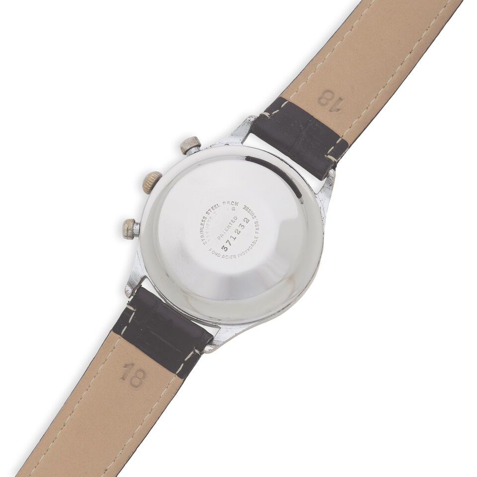 Pierce. A stainless steel manual wind chronograph wristwatch Circa 1940 - 3
