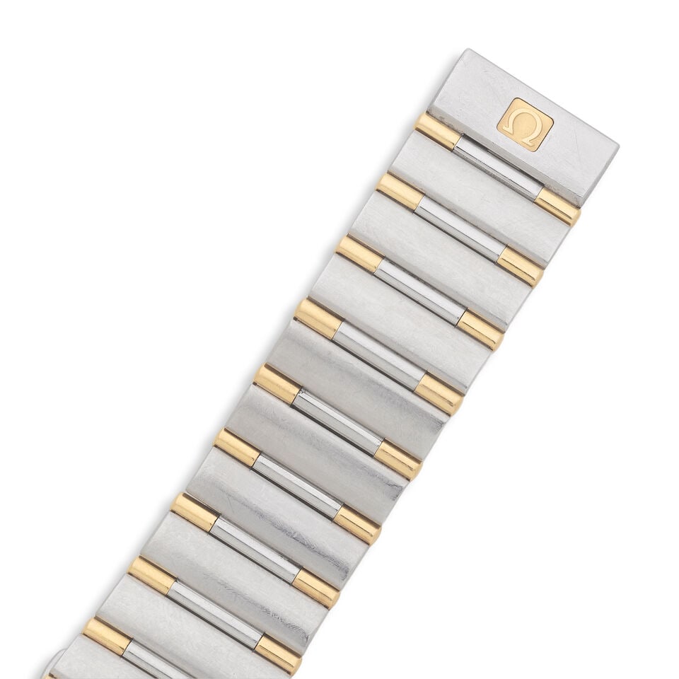 Omega. A stainless steel and gold quartz calendar bracelet watch Constellation, Ref: 396.1201, ... - 3