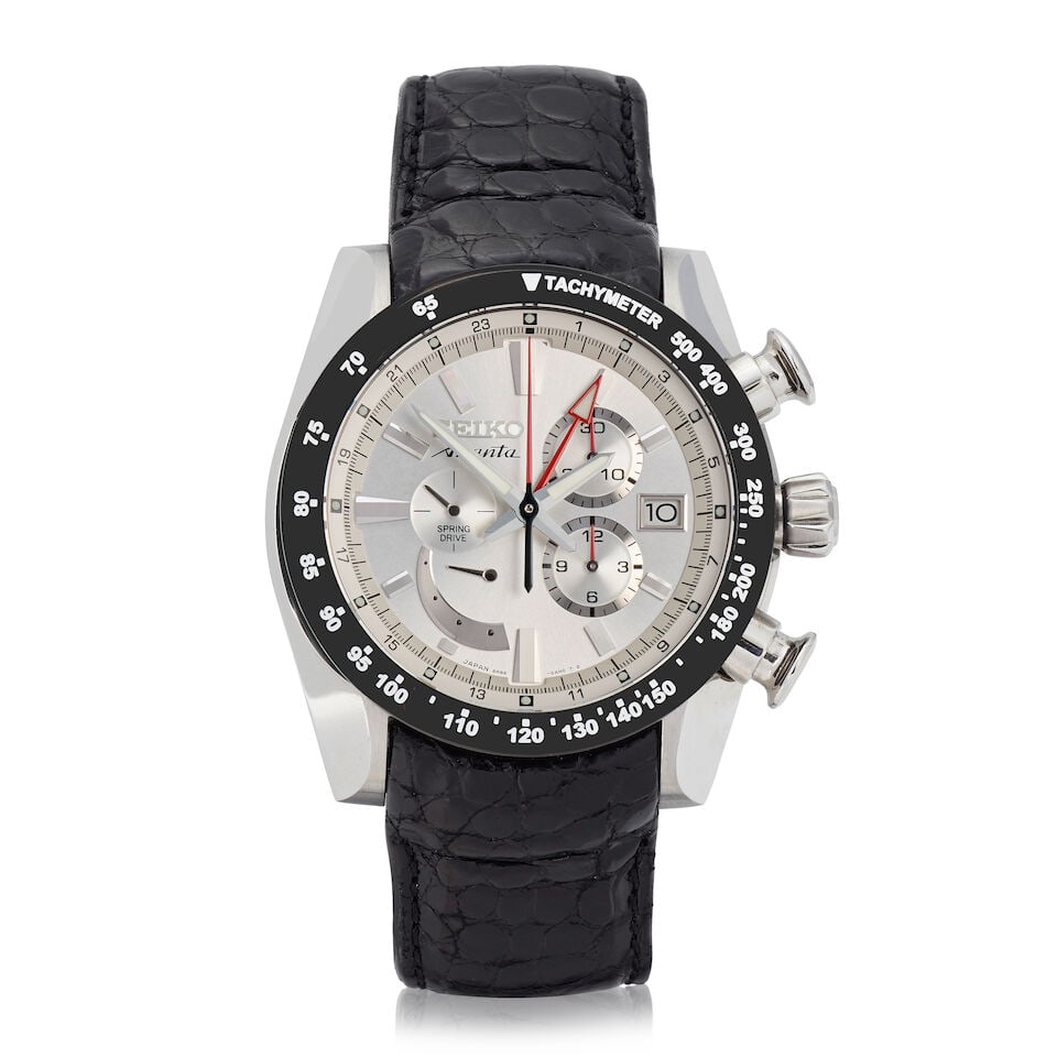 Seiko. A stainless steel automatic chronograph wristwatch Ananta Spring Drive , Purchased 27th ... (1 of 3)