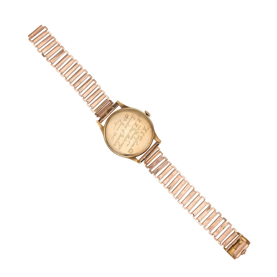 Tissot. A 14K gold manual wind bracelet watch Circa 1940 - 4