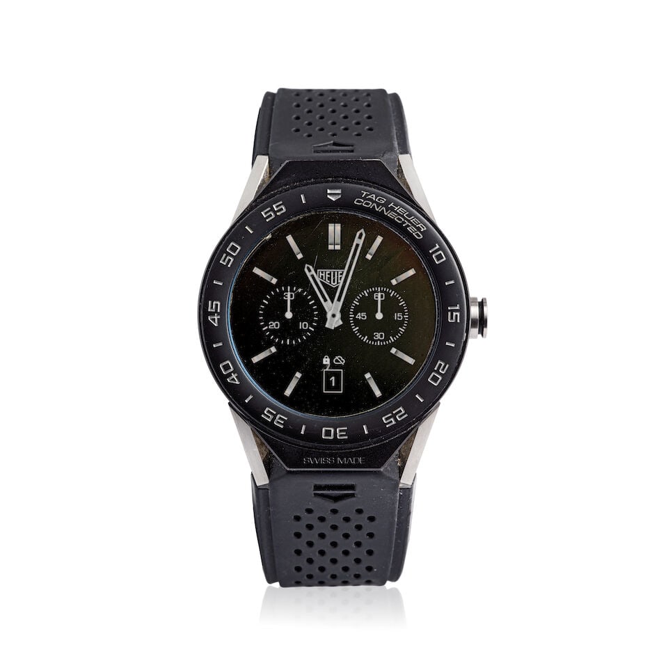 TAG Heuer. A titanium electronic smart wristwatch Connected Modular, Ref: SBF8A8001, Circa 2017 (1 of 2)