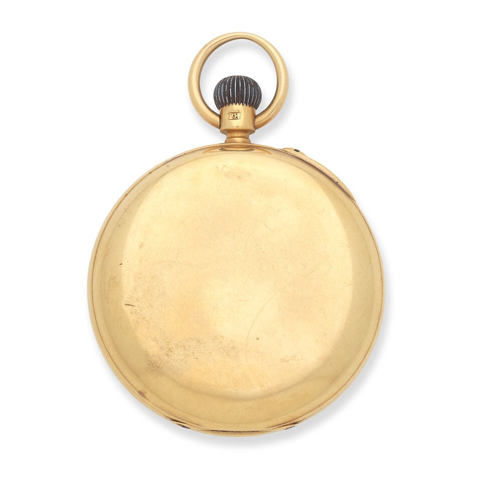 J.W.Benson, 62&64 Ludgate Hill, London. An 18K gold open face keyless wind pocket watch London H... - 3