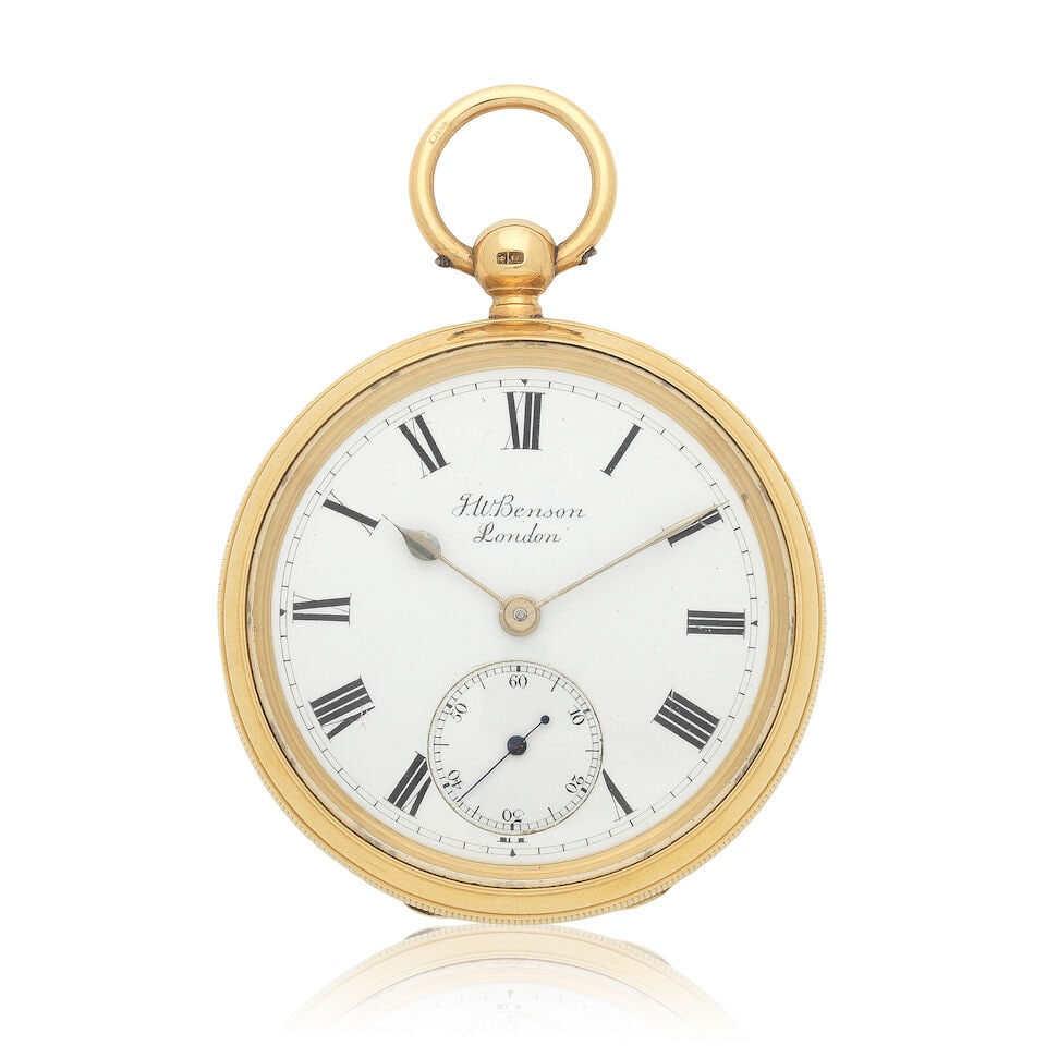 J.W.Benson, London. An 18K gold key wind open face pocket watch London Hallmark for 1900 (1 of 3)