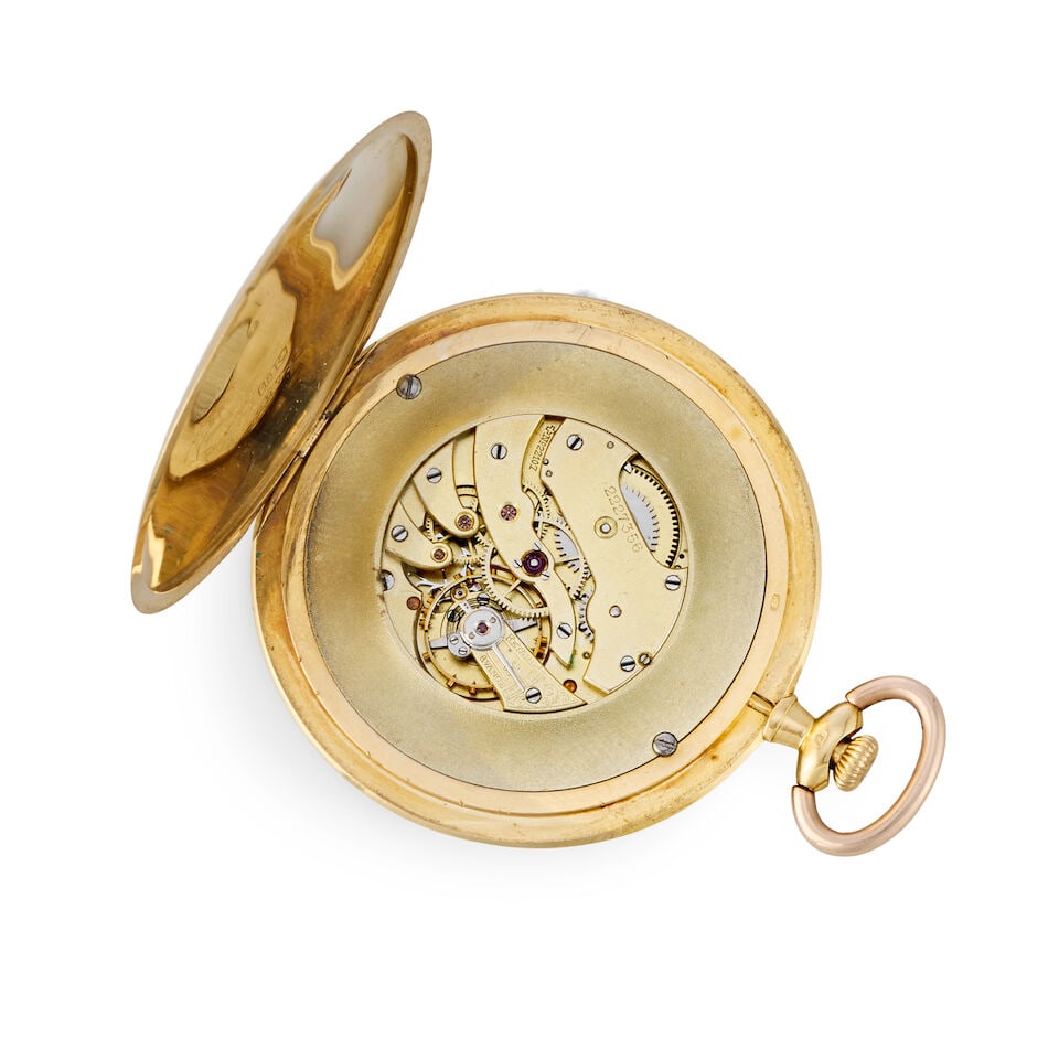 Mediansky Carlsbad. An 18K gold open face keyless wind pocket watchCirca 1900 - 2