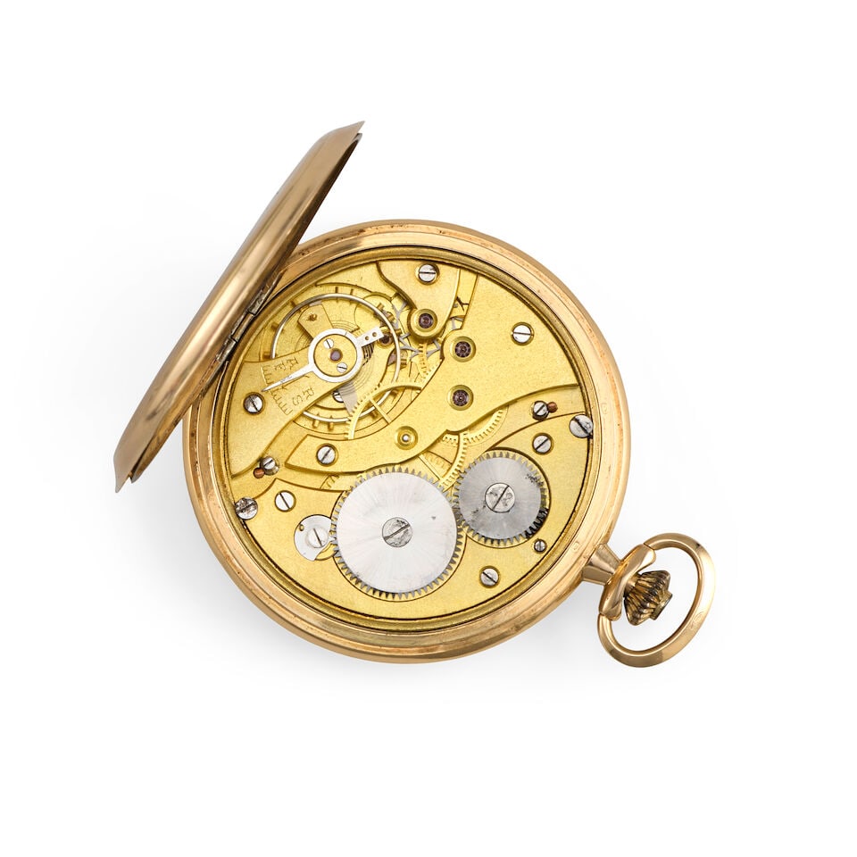Union. A 14K gold keyless wind full hunter pocket watch Circa 1900 - 2