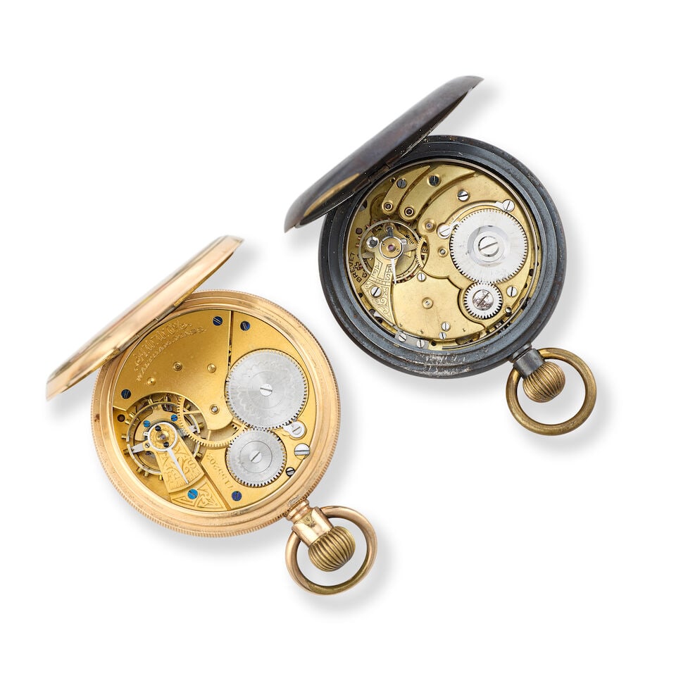 A lot of two pocket watches and a 9K gold watch chain (3) Various dates - 2