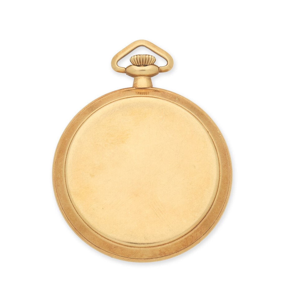 Zenith. An 18K gold keyless wind open face pocket watch London Hallmark for 1959 - 2
