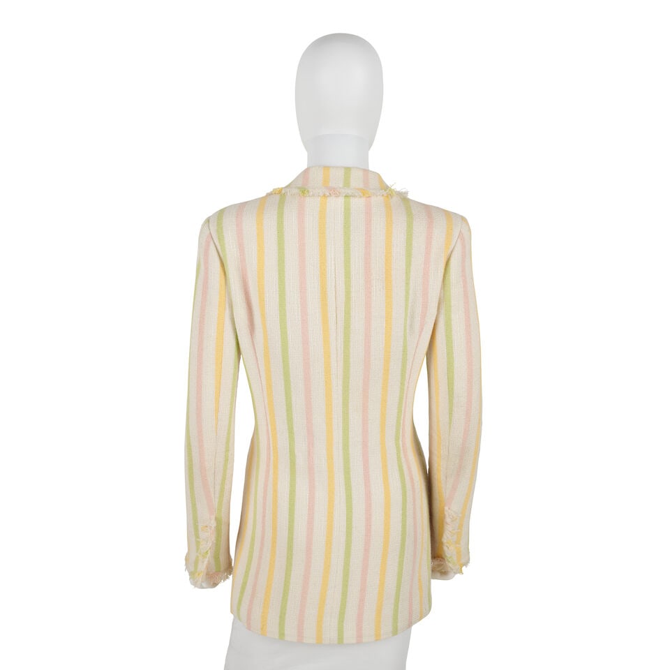CHANEL: PASTEL STRIPED TWEED JACKET Cruise 2004 - 3