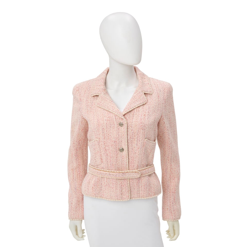 CHANEL: PINK TWEED BELTED JACKET Cruise 2005 (1 of 3)