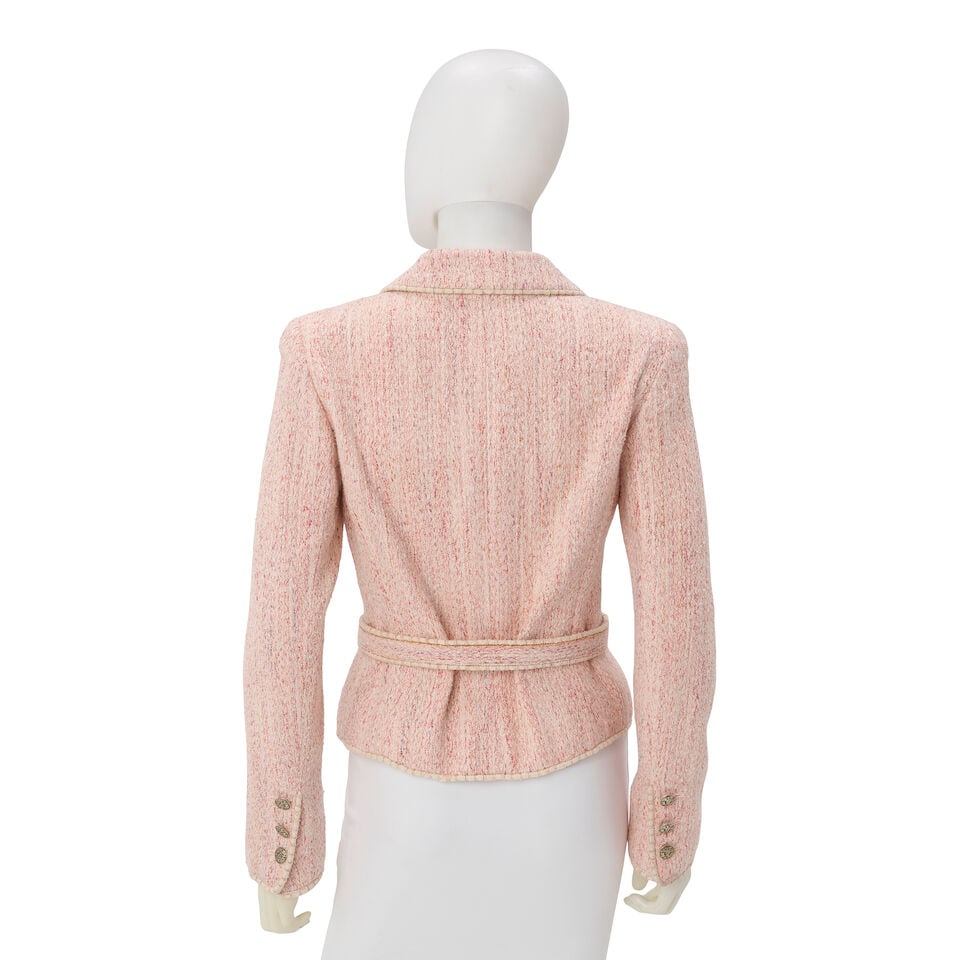 CHANEL: PINK TWEED BELTED JACKET Cruise 2005 - 2