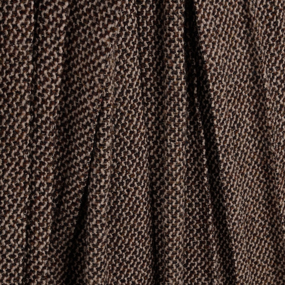CHANEL: BROWN TWEED PLEATED SKIRT SUIT ENSEMBLE Fall 1998 - 2