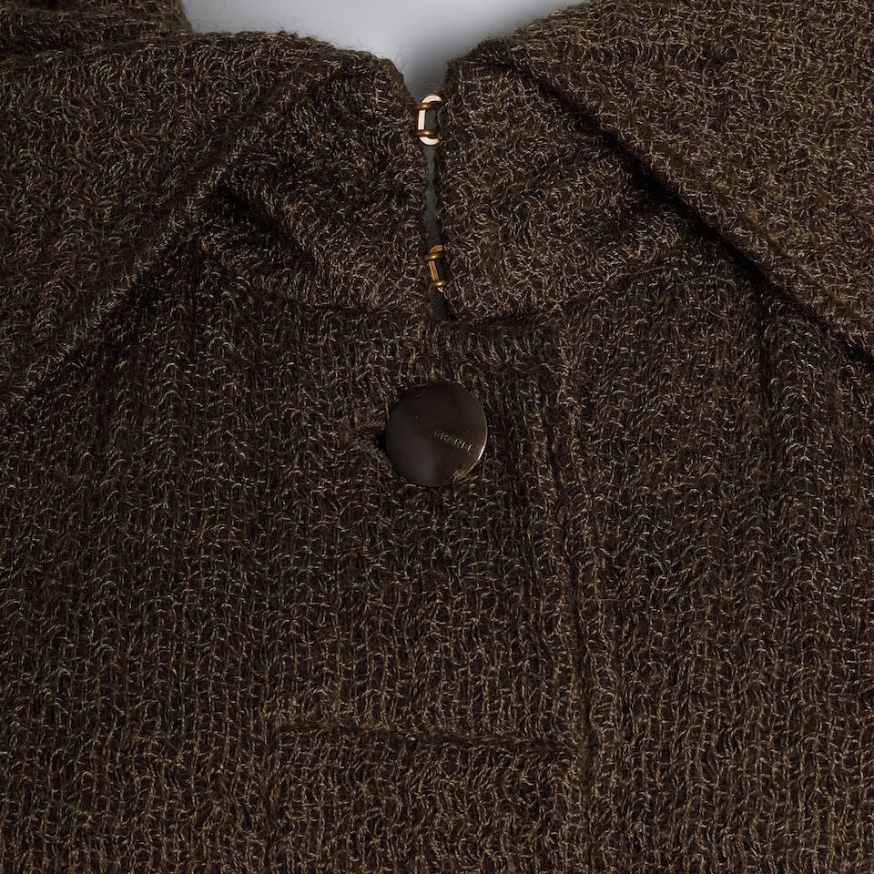 CHANEL: OLIVE BROWN WOOL OVERSIZED HOODED COAT Fall 1999 | Look 15 - 3