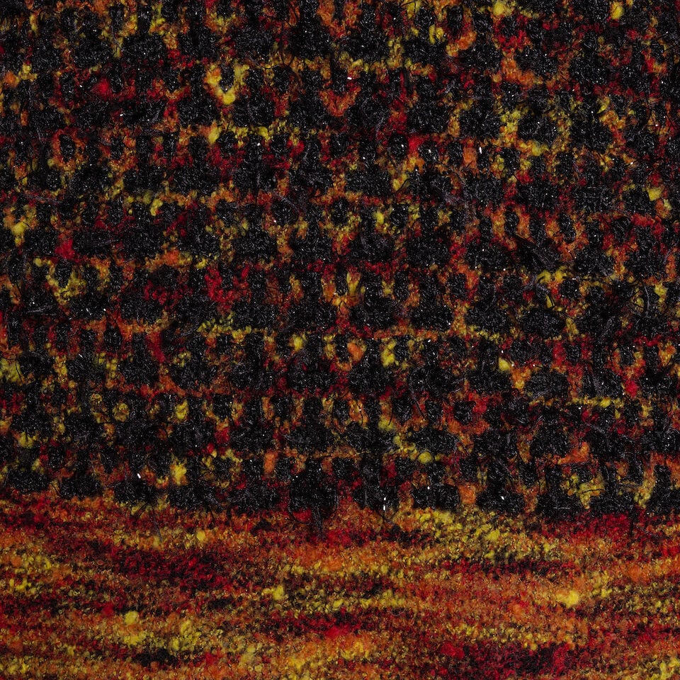 CHANEL: BLACK AND ORANGE KNIT SWEATER Fall 1997 - 2