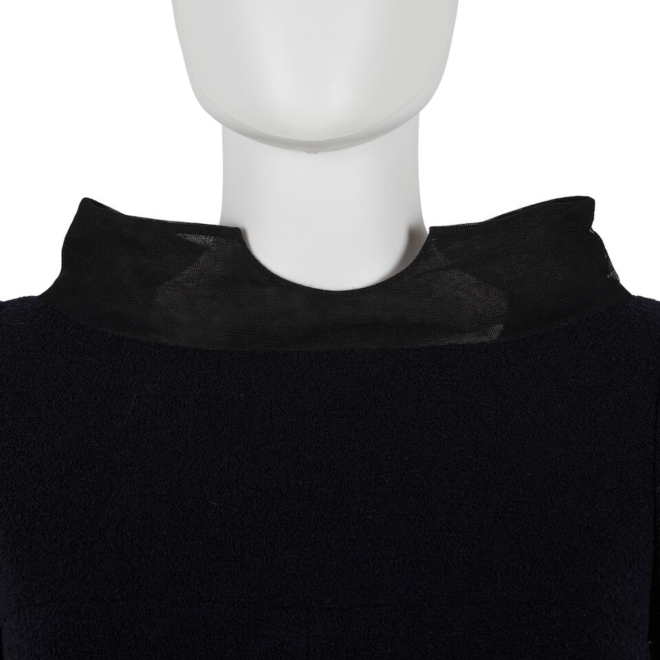 CHANEL: NAVY WOOL SHIFT DRESS 2012/2013 - 2