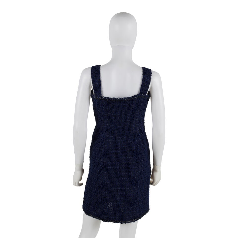 CHANEL: BLUE TWEED DRESS JACKET ENSEMBLE Summer 2013 - 3