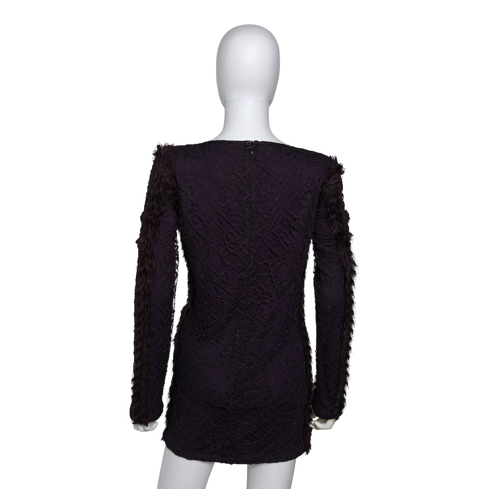 CHANEL: PURPLE LACE MINI DRESS Fall 2012 - 2