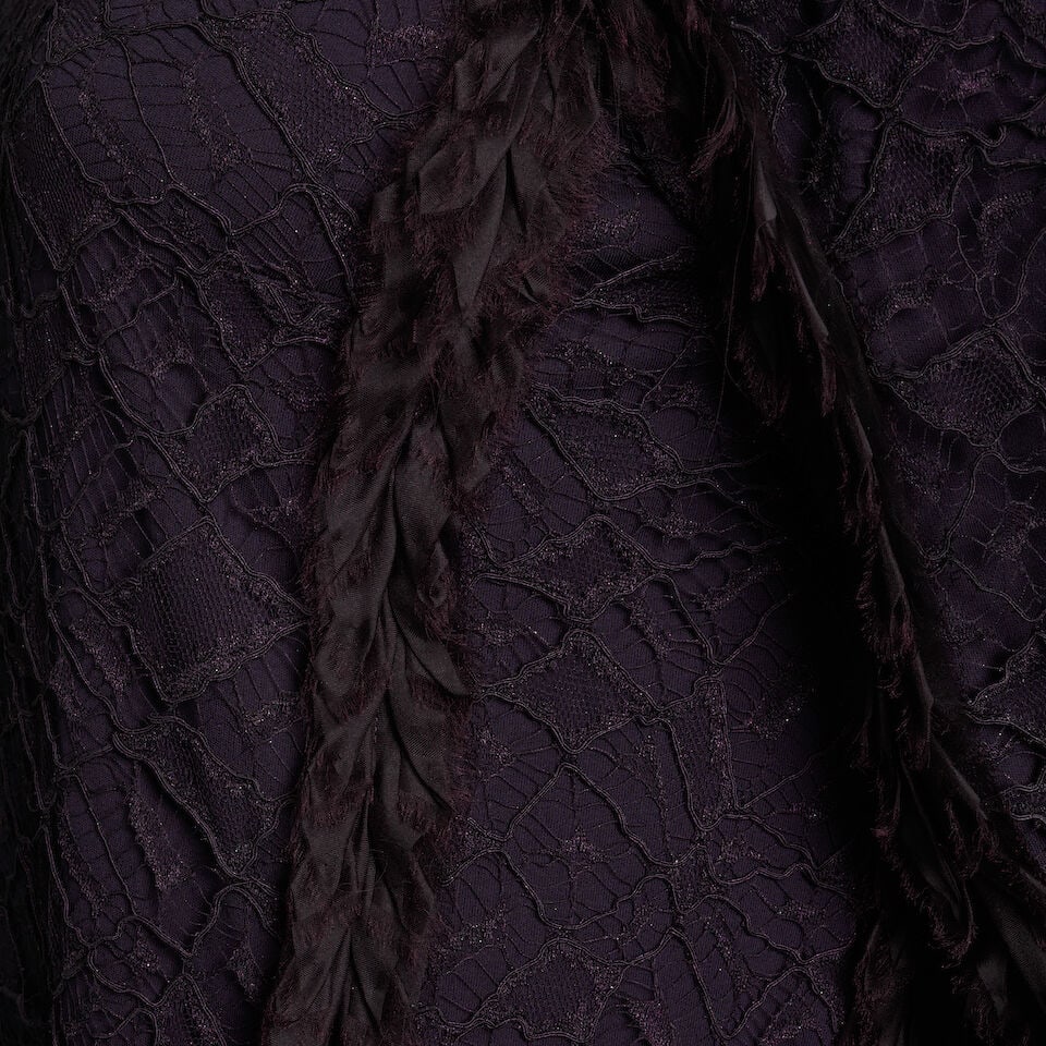 CHANEL: PURPLE LACE MINI DRESS Fall 2012 - 3