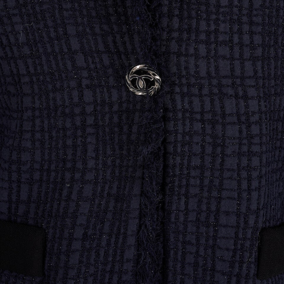 CHANEL: NAVY JACKET AND DRESS ENSEMBLE Spring 2011 - 2